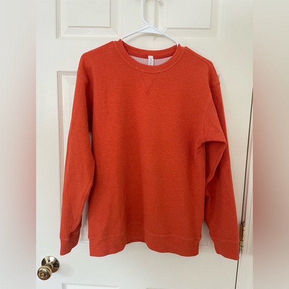 Lululemon All Yours Bubble Dot Crew Neck Sweatshirt Orange Size 6 - Picture 2 of 4